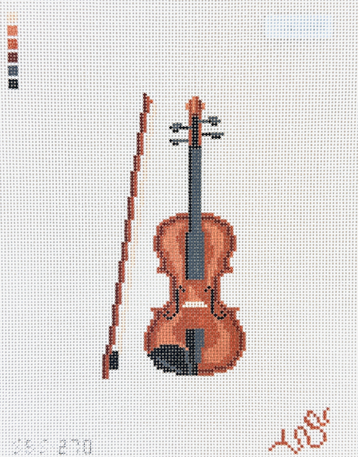 Spellbound Stitchery Violin Needlepoint Canvas