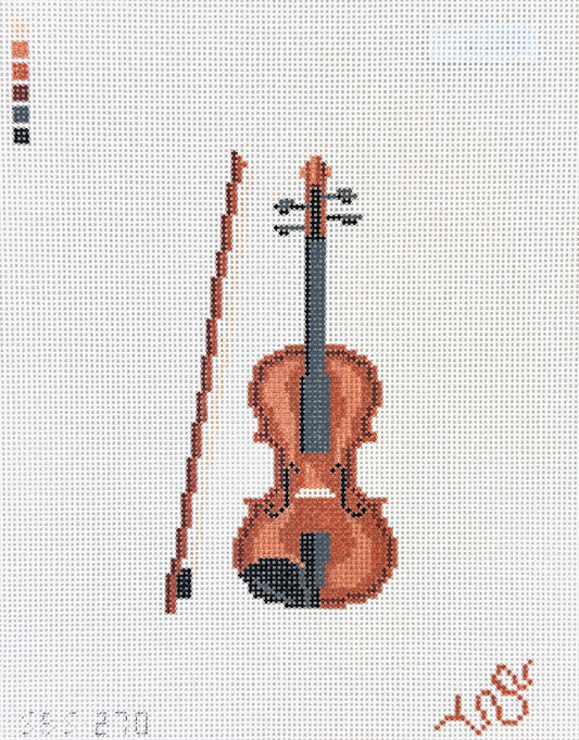 Spellbound Stitchery Violin Needlepoint Canvas