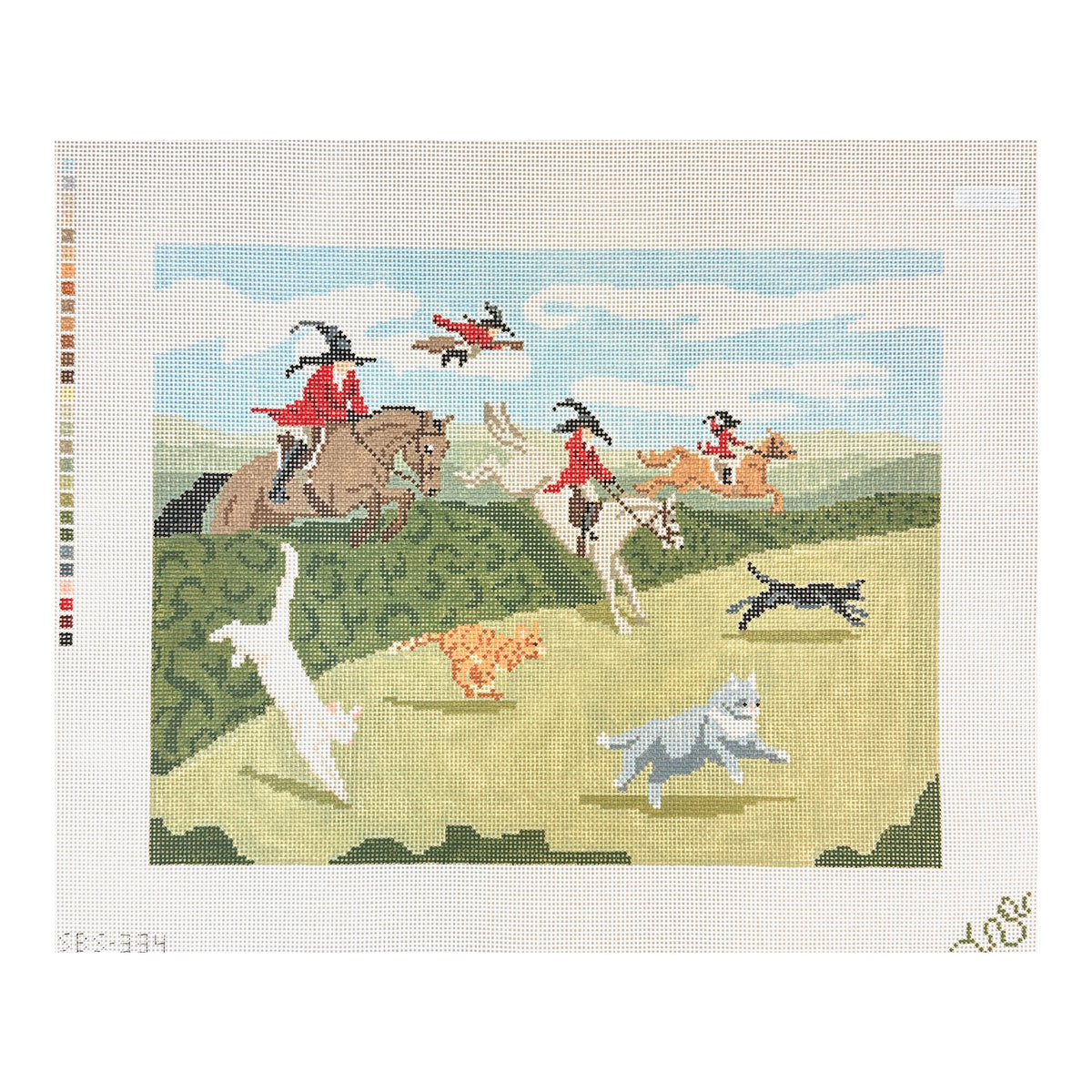 Spellbound Stitchery Witch Hunt Needlepoint Canvas