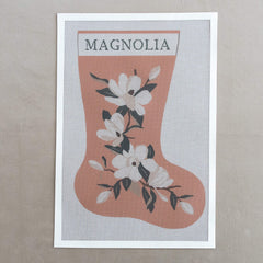 Spider Spun Magnolia Stocking Needlepoint Canvas