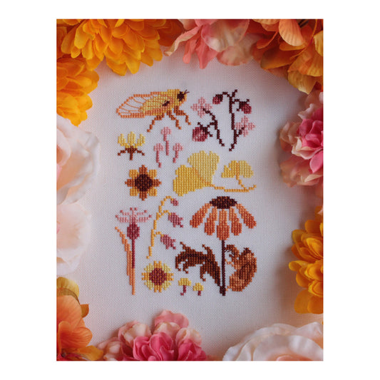 Sprouting Lupine Golden Hour Nature Walk Cross Stitch Pattern