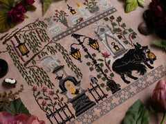 Sprouting Lupine Graveyard Guardian Cross Stitch Pattern