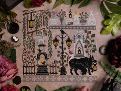 Sprouting Lupine Graveyard Guardian Cross Stitch Pattern