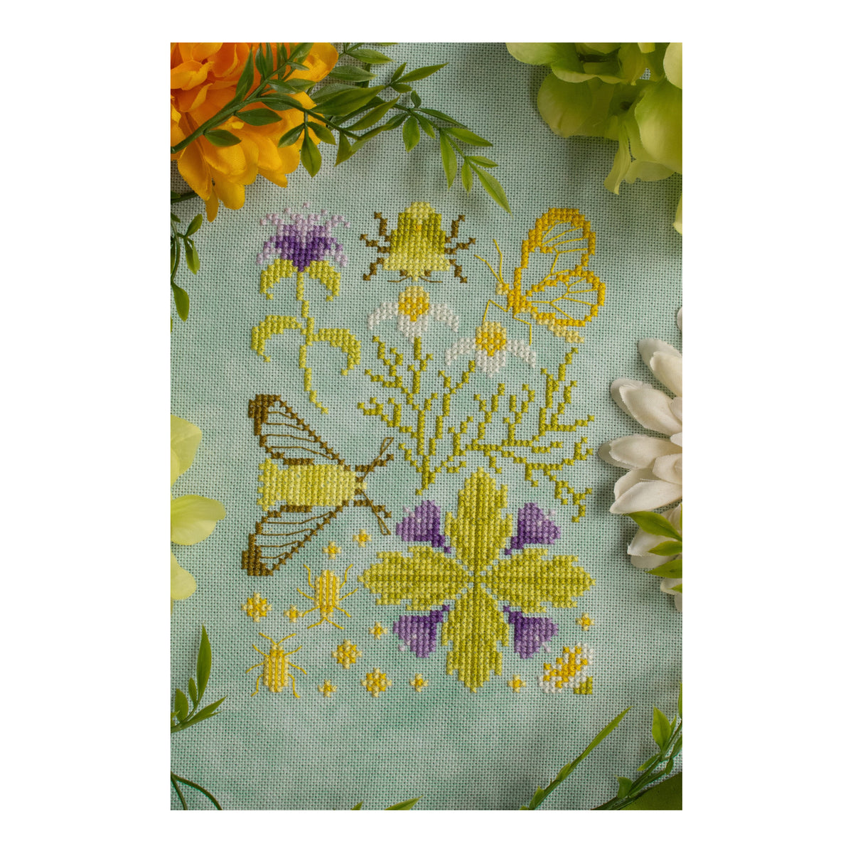 Sprouting Lupine Teatime Nature Walk Cross Stitch Pattern