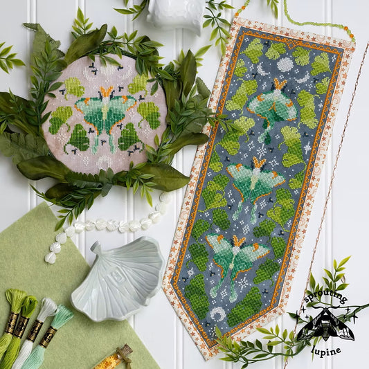 Sprouting Lupine Verdant Reverie Cross Stitch Pattern