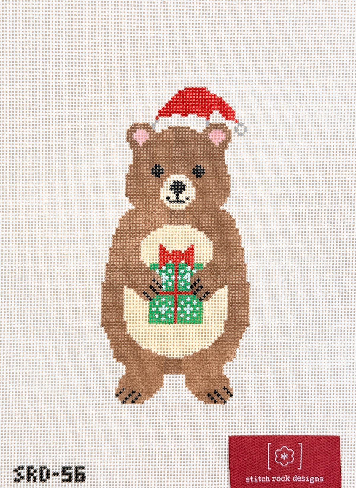 Stitch Rock Designs Benny the Bear Needlepoint Canvas