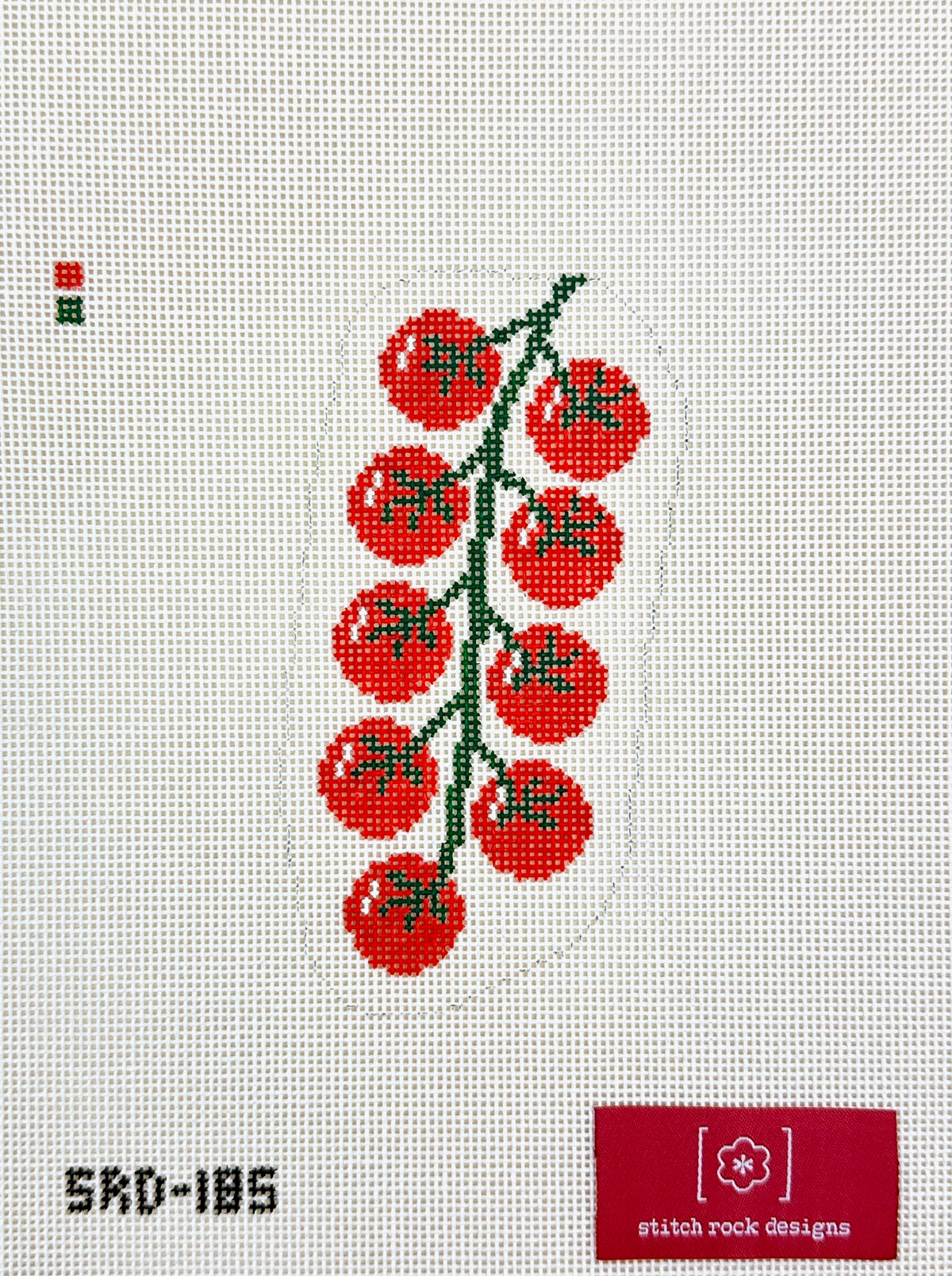 Stitch Rock Designs Cherry Tomatoes Needlepoint Canvas