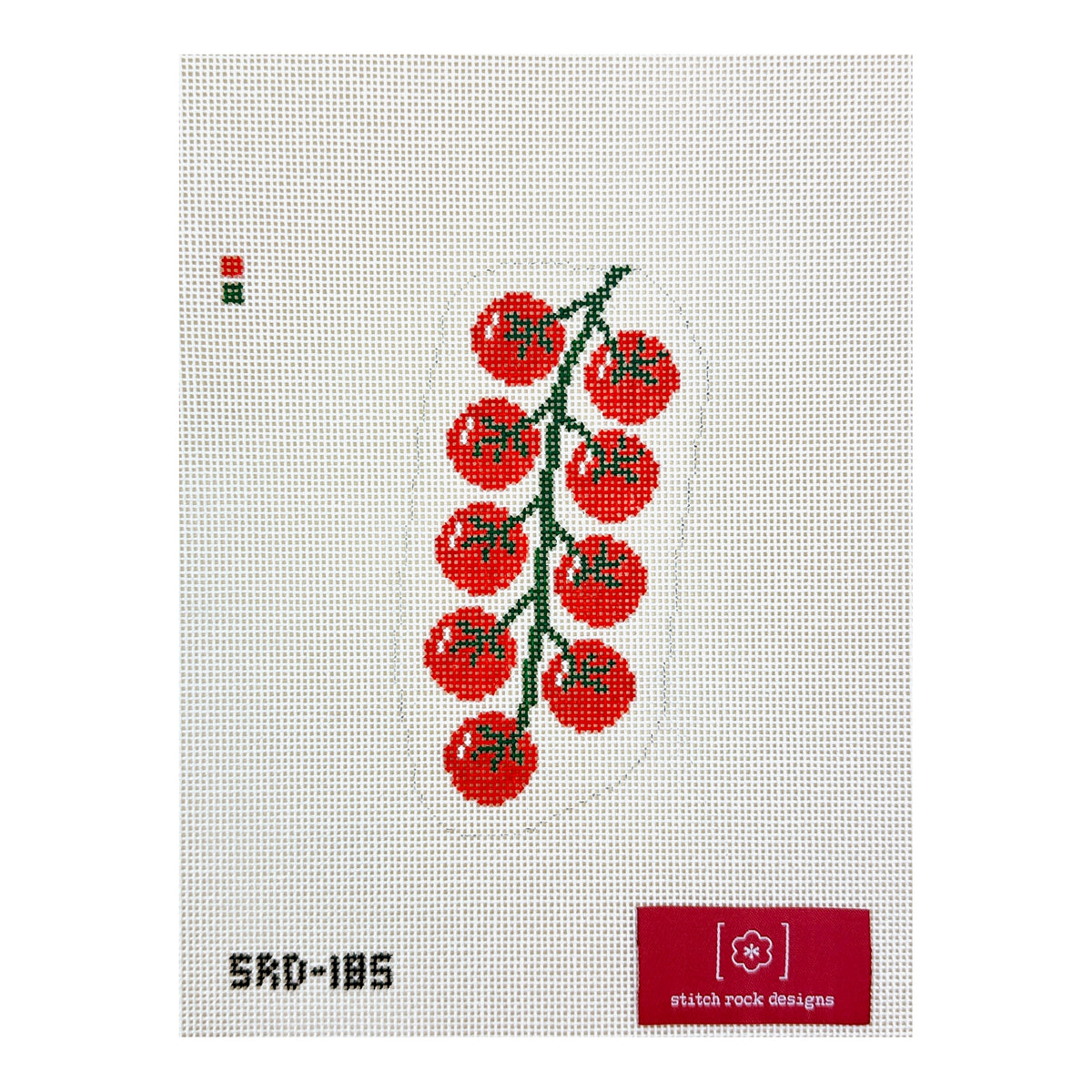 Stitch Rock Designs Cherry Tomatoes Needlepoint Canvas