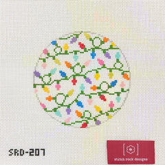 Stitch Rock Designs Christmas Lights Ornament Needlepoint Canvas