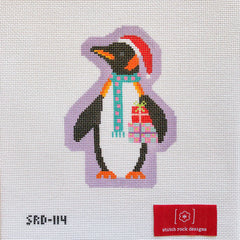 Stitch Rock Designs Pepper the Penguin Needlepoint Canvas