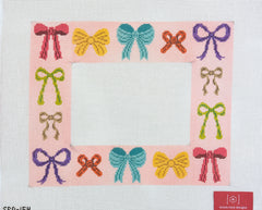 Stitch Rock Designs Ribbons and Bows Frame Needlepoint Canvas