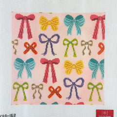 Stitch Rock Designs Ribbons and Bows Pillow Needlepoint Canvas