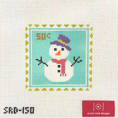 Stitch Rock Designs Snowman Stamp Needlepoint Canvas