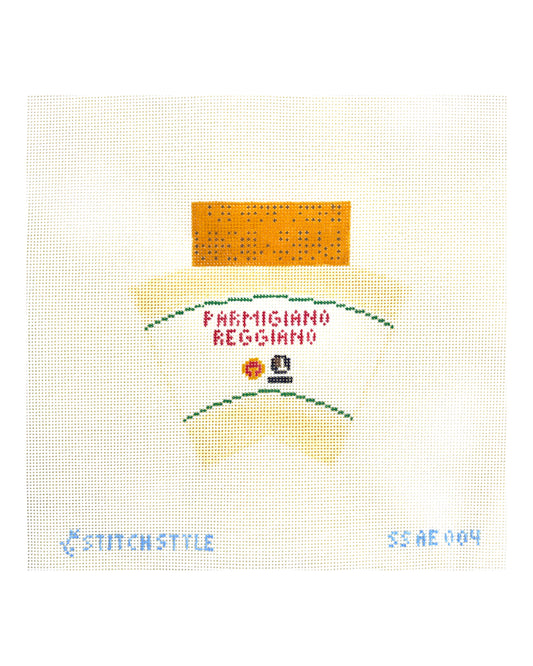 Stitch Style Alli Eagan Designs 3D Wedge of Parmesan Needlepoint Canvas