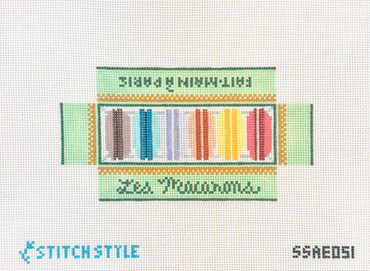 Stitch Style Alli Eagan 3D Box of Macarons Needlepoint Canvas