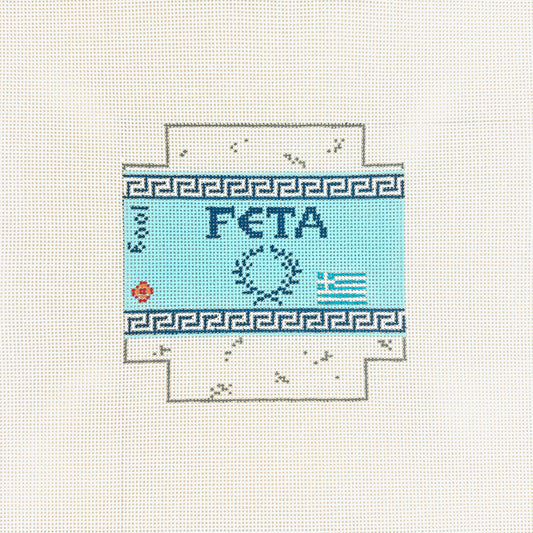 Stitch Style Alli Eagan 3D Wedge of Feta Cheese Needlepoint Canvas