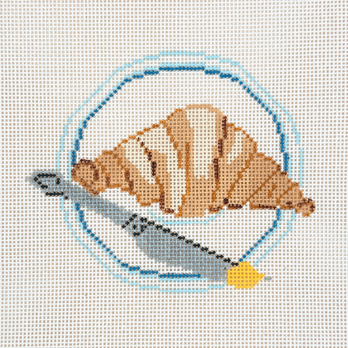 Stitch Style Alli Eagan Croissant Needlepoint Canvas