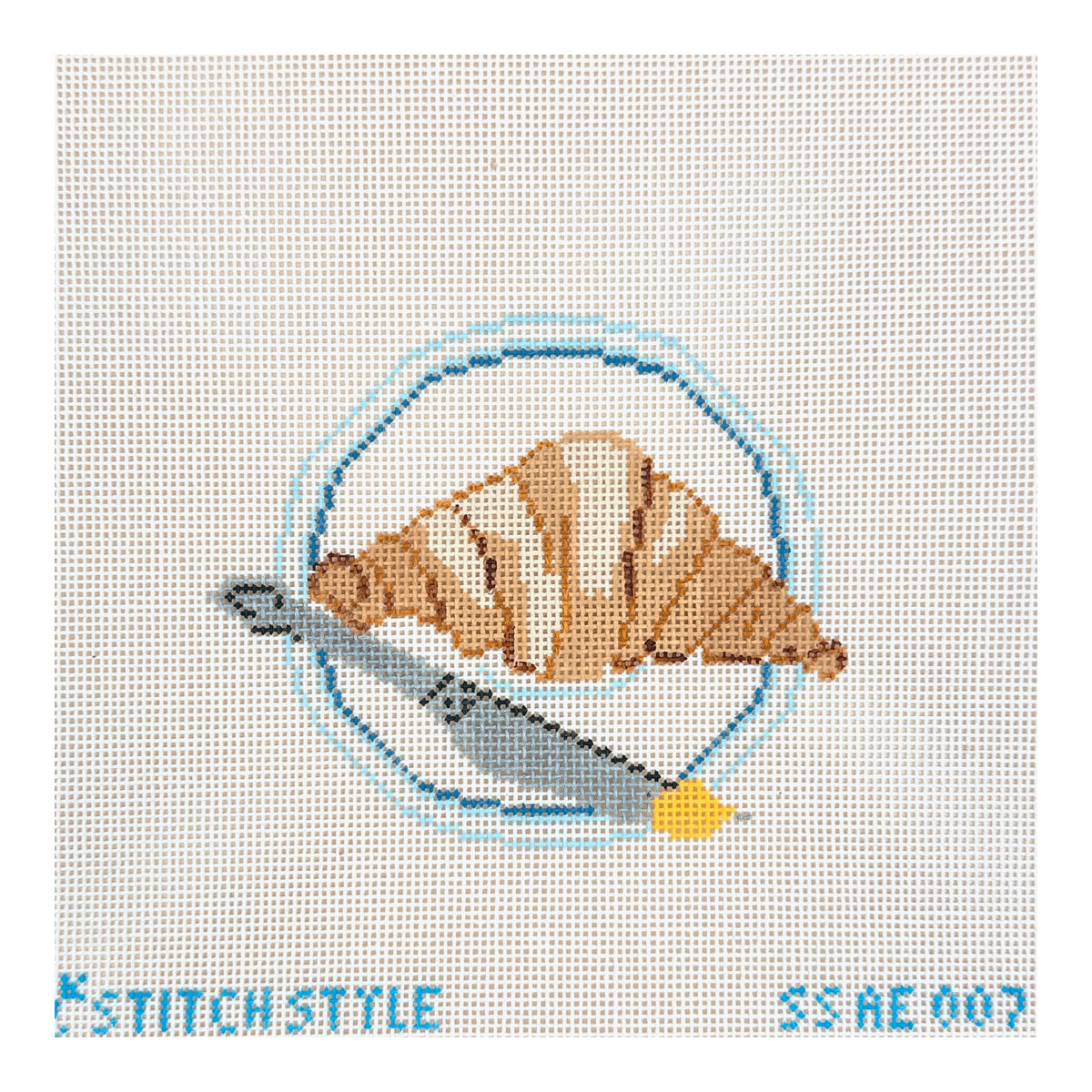Stitch Style Alli Eagan Croissant Needlepoint Canvas