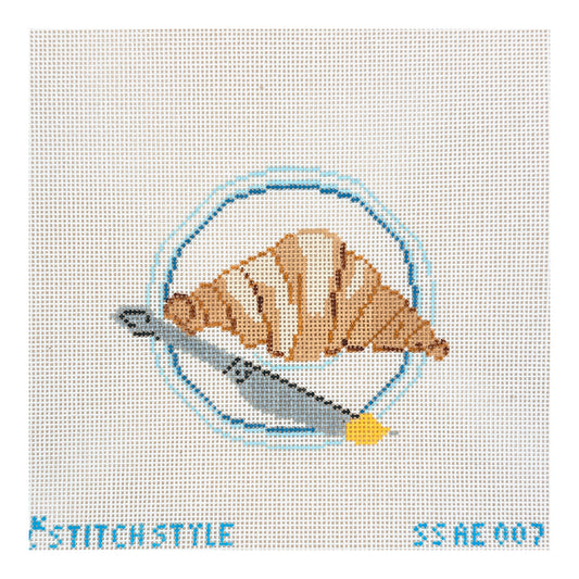 Stitch Style Alli Eagan Croissant Needlepoint Canvas