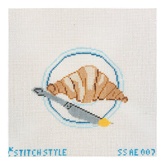 Stitch Style Alli Eagan Croissant Needlepoint Canvas