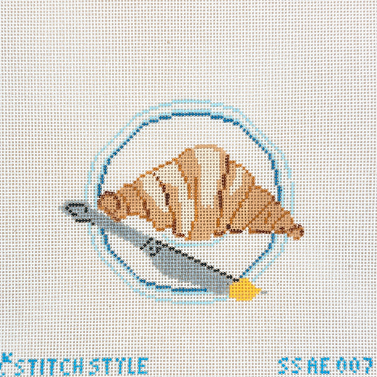 Stitch Style Alli Eagan Croissant Needlepoint Canvas