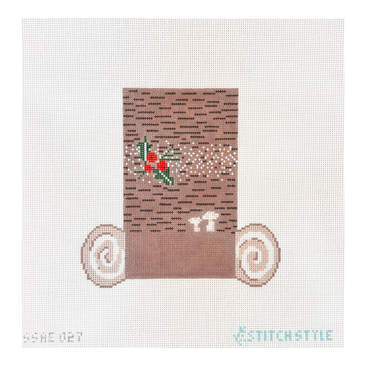 Stitch Style Alli Eagan Designs 3D Buche de Noel Needlepoint Canvas
