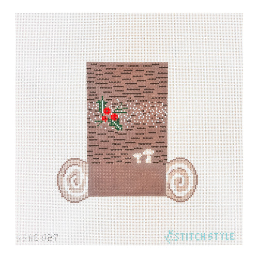 Stitch Style Alli Eagan Designs 3D Buche de Noel Needlepoint Canvas