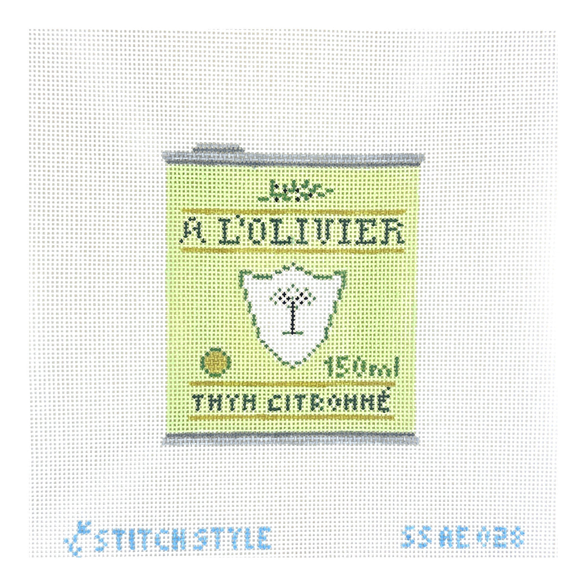 Stitch Style Alli Eagan Designs Olive Oil Needlepoint Canvas
