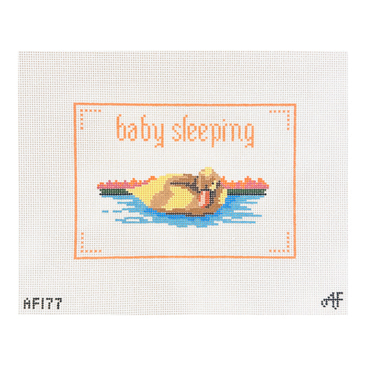 Stitch Style Anne Fisher Baby Duck Sleeping Needlepoint Canvas