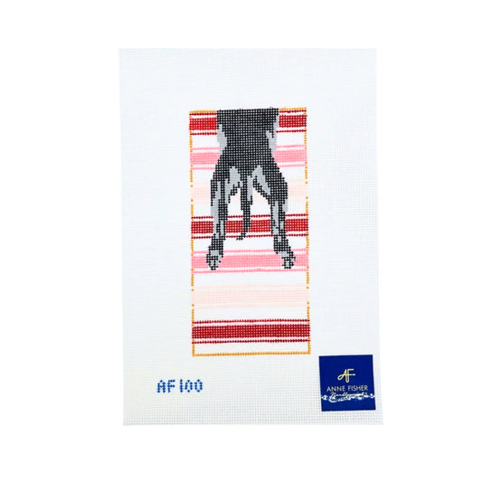 Stitch Style Anne Fisher Black Lab Dog Sploot Needlepoint Canvas