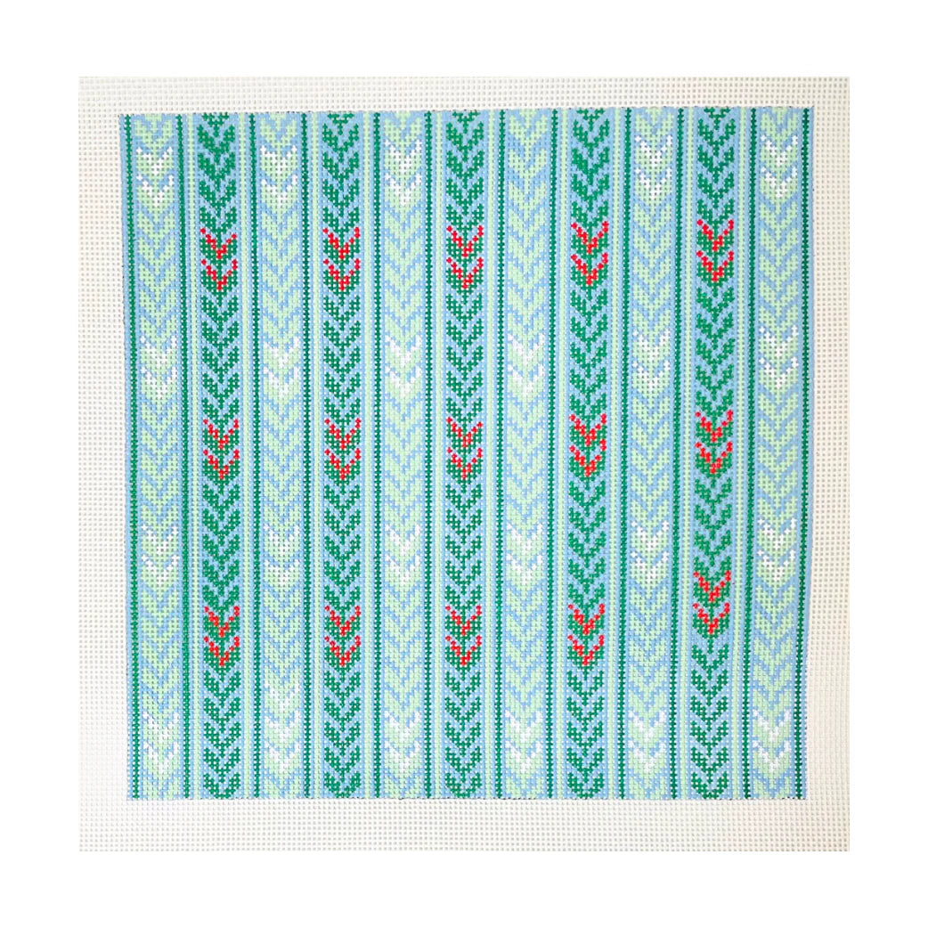 Stitch Style Anne Fisher Blue Trellis Needlepoint Canvas - Large 13M