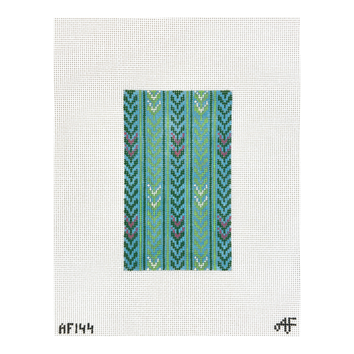 Stitch Style Anne Fisher Blue Trellis Needlepoint Canvas - Small 18ct