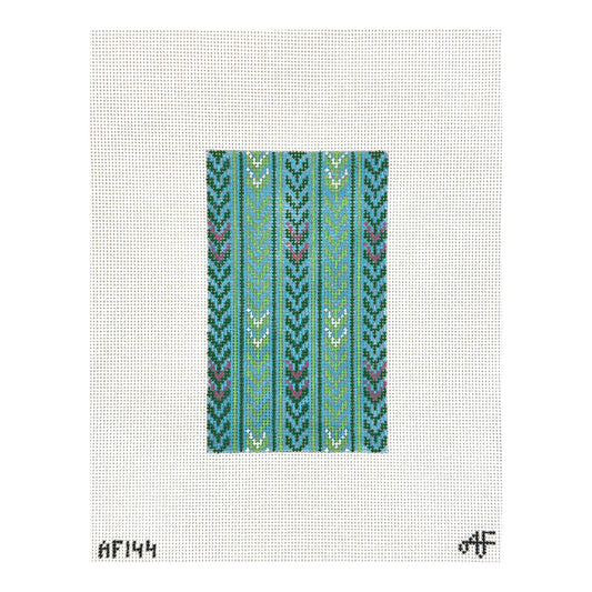 Stitch Style Anne Fisher Blue Trellis Needlepoint Canvas - Small 18ct