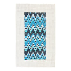 Stitch Style Anne Fisher Blue Zig Zag Needlepoint Canvas