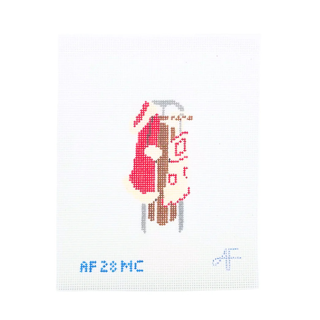 Stitch Style Anne Fisher Mrs. Clause Sled Needlepoint Canvas