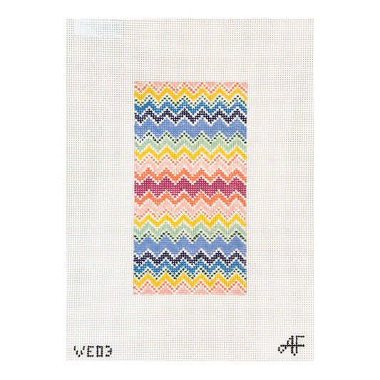 Stitch Style Anne Fisher Multi Color Zig Zag Needlepoint Canvas