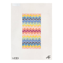 Stitch Style Anne Fisher Multi Color Zig Zag Needlepoint Canvas