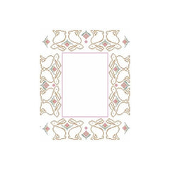 Stitch Style Anne Fisher Pink Bunny Rabbit Frame