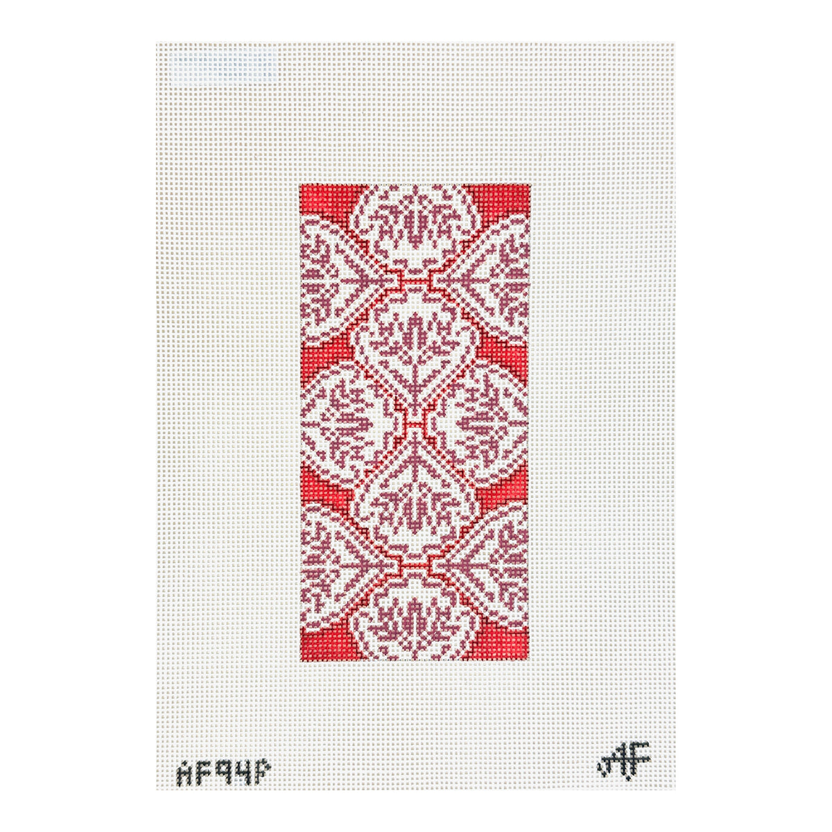 Stitch Style Anne Fisher Red and Purple Medallion Needlepoint Canvas
