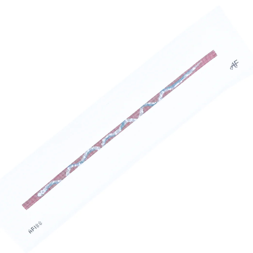 Stitch Style Anne Fisher Snake Wrap Bracelet Needlepoint Canvas - Red and Blue