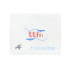Stitch Style Anne Fisher Ta-ta For Now Needlepoint Canvas