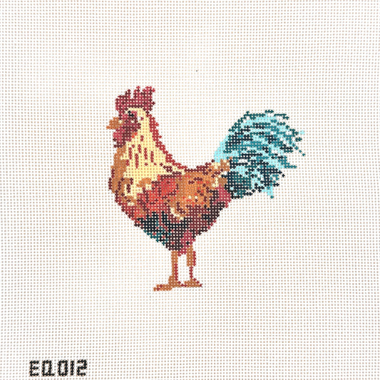 Stitch Style Emily Quigley Ink Rooster Needlepoint Canvas