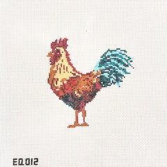 Stitch Style Emily Quigley Ink Rooster Needlepoint Canvas