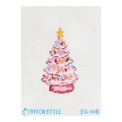 Stitch Style Emily Quigley Pink Tree Needlepoint Canvas
