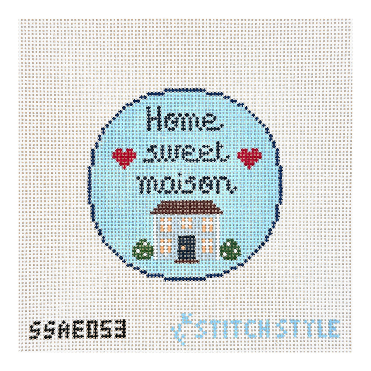 Stitch Style Home Sweet Maison Needlepoint Canvas
