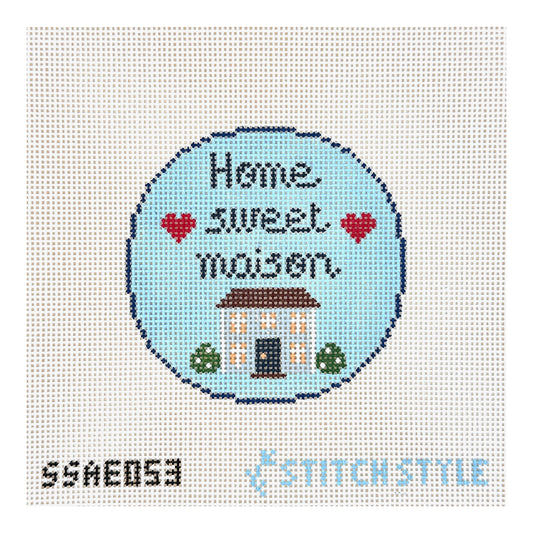 Stitch Style Home Sweet Maison Needlepoint Canvas