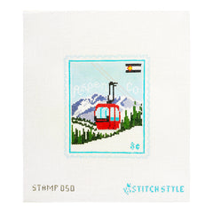Stitch Style Jinny McAuliffe Aspen Travel Stamp Needlepoint Canvas