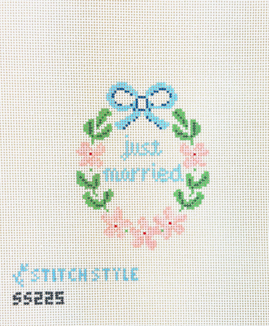 Stitch Style Just Married Needlepoint Canvas