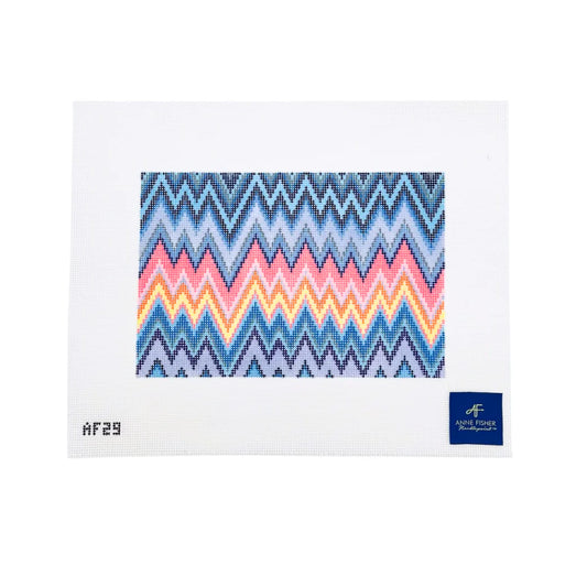 Stitch Style Multi Color ZigZag Clutch Needlepoint Canvas