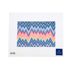 Stitch Style Multi Color ZigZag Clutch Needlepoint Canvas